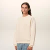 Sudadera de algodón blanco con Ami de Coeur en relieve Sudadera de algodón blanco con Ami de Coeur en relieve