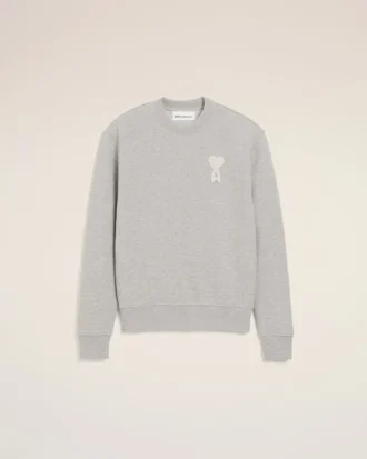 Sudadera de algodón gris con Ami de Coeur