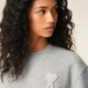 Sudadera de algodón gris con Ami de Coeur Sudadera de algodón gris con Ami de Coeur