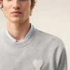 Sudadera de algodón gris con Ami de Coeur Sudadera de algodón gris con Ami de Coeur