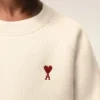 Sudadera de cuello redondo Ami de Coeur de algodón blanco Sudadera de cuello redondo Ami de Coeur de algodón blanco