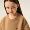 Sudadera de cuello redondo Ami de Coeur de algodón marrón Sudadera de cuello redondo Ami de Coeur de algodón marrón