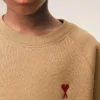 Sudadera de cuello redondo Ami de Coeur de algodón marrón Sudadera de cuello redondo Ami de Coeur de algodón marrón