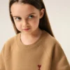 Sudadera de cuello redondo Ami de Coeur de algodón marrón Sudadera de cuello redondo Ami de Coeur de algodón marrón
