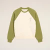 Sudadera de punto de algodón Ami de Coeur en blanco y verde Sudadera de punto de algodón Ami de Coeur en blanco y verde