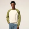 Sudadera de punto de algodón Ami de Coeur en blanco y verde Sudadera de punto de algodón Ami de Coeur en blanco y verde