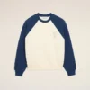 Sudadera de punto de algodón blanca y azul Ami de Coeur Sudadera de punto de algodón blanca y azul Ami de Coeur