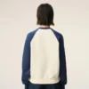 Sudadera de punto de algodón blanca y azul Ami de Coeur Sudadera de punto de algodón blanca y azul Ami de Coeur