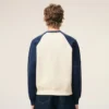 Sudadera de punto de algodón blanca y azul Ami de Coeur Sudadera de punto de algodón blanca y azul Ami de Coeur