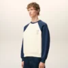 Sudadera de punto de algodón blanca y azul Ami de Coeur Sudadera de punto de algodón blanca y azul Ami de Coeur