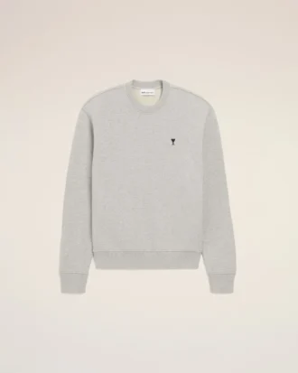 Sudadera gris de algodón con contraste «Ami de Coeur»