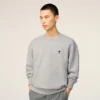 Sudadera gris de algodón con contraste «Ami de Coeur» Sudadera gris de algodón con contraste «Ami de Coeur»