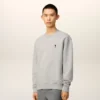 Sudadera gris de algodón con contraste «Ami de Coeur» Sudadera gris de algodón con contraste «Ami de Coeur»