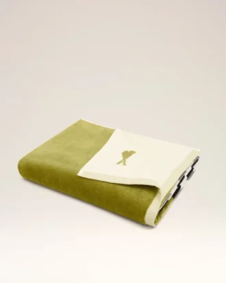 Toalla de algodón Ami de Coeur verde en dos tonos