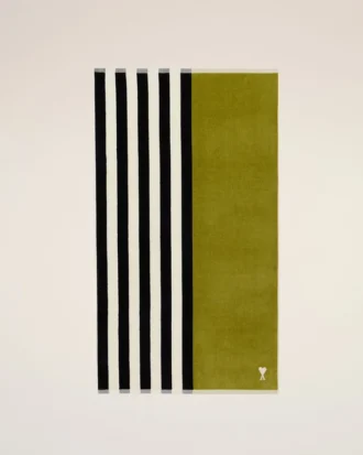 Toalla de algodón Ami de Coeur verde en dos tonos