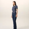 Vaqueros bootcut de algodón azul