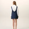 Vestido azul de algodón con tirantes finos Vestido azul de algodón con tirantes finos