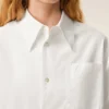 Vestido camisero ancho de algodón blanco Ami de Coeur