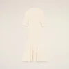 Vestido mini Godet de punto blanco
