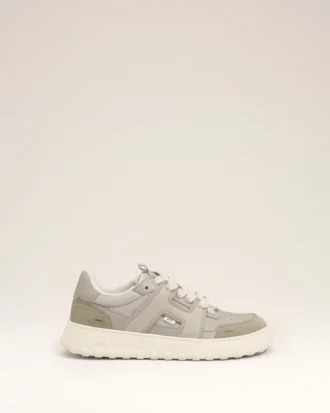 Zapatillas A Walk de piel de vacuno gris