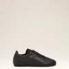 Zapatillas deportivas de piel de vaca negra Zapatillas deportivas de piel de vaca negra