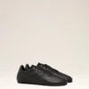 Zapatillas deportivas de piel de vaca negra Zapatillas deportivas de piel de vaca negra