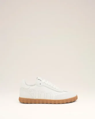 Zapatillas Step de piel de vacuno blanca