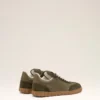 Zapatillas Step de piel de vacuno verde Zapatillas Step de piel de vacuno verde