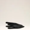 Zapatos de tacón con punta afilada de piel de cordero negra Zapatos de tacón con punta afilada de piel de cordero negra