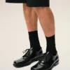 Zapatos derby de piel de vaca negra Zapatos derby de piel de vaca negra