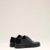 Zapatos derby de piel de vaca negra Zapatos derby de piel de vaca negra