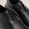 Zapatos derby midi de piel de vaca negra Zapatos derby midi de piel de vaca negra