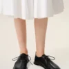 Zapatos derby midi de piel de vaca negra Zapatos derby midi de piel de vaca negra