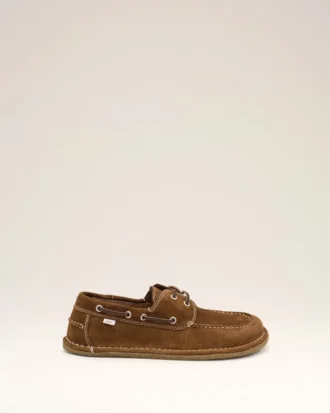 Zapatos náuticos de piel de vaca marrón